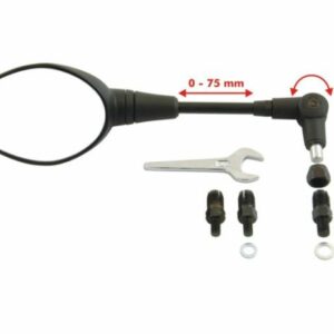 Rétroviseur rétractable et réglable en longueur pour BMW F650GS/ F650GS Dakar/ G650GS/ G650GS Sertao/ F700GS/ F800GS(2013-)/F800GS Adventure/Husqvarna Nuda 900(R)/KTM 1090 Adventure /1190 ADV-R /1290 Super Adventure/ Yamaha Tenere 700